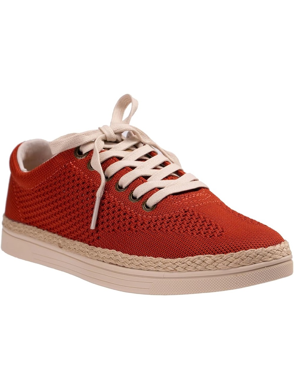Revitalign Casual Knit Lace-Up Sneaker in Burnt Orange